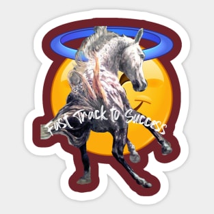 Fast Track to Success (horse in motion) Sticker